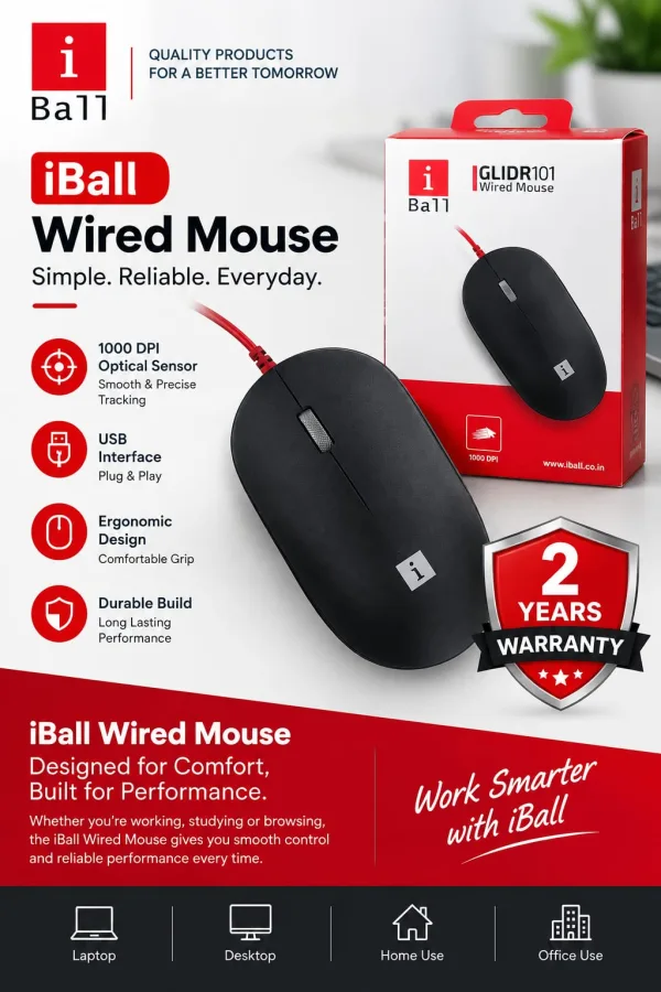 i ball Glider 101 Wired Mouse